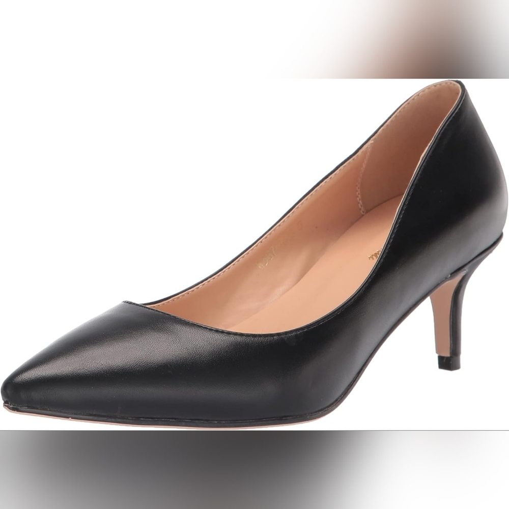 Point Collection Black Pointed Toe Heels - Picture 2 of 8